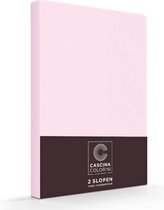 Premium Egyptisch percale katoen oxford rand kussenslopen roze - 60x70 - set van 2 - meest luxe katoensoort - hogere weefdichtheid en garenfijnheid - hotelsluiting
