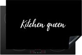 KitchenYeah® Inductie beschermer 81x52 cm - Quotes - Kitchen Queen - Vrouwen - Inductiebeschermer - Inductie Kookplaat - Kookplaataccessoires - Afdekplaat voor kookplaat - Inductiebeschermer - Inductiemat - Inductieplaat mat