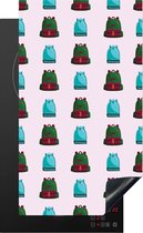 KitchenYeah® Inductie beschermer 30x52 cm - Rugzak - Patronen - Retro - Pastel - Kookplaataccessoires - Afdekplaat voor kookplaat - Inductiebeschermer - Inductiemat - Inductieplaat mat