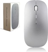 K&L Draadloze Muis - Draadloze Bluetooth Muis Laptop - Stil - Oplaadbaar - Zilver