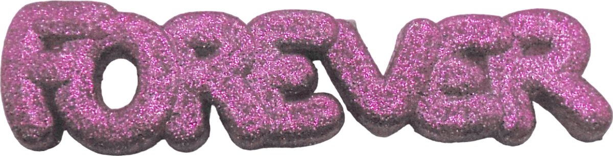 Broche kinderen roze glitter - forever