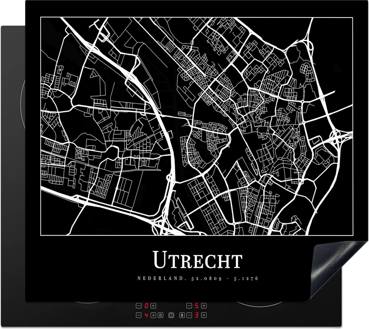 Inductie beschermer - Inductie Mat - Kookplaat beschermer - Stadskaart - Utrecht - Kaart - Plattegrond - Inductie beschermer - Inductie Mat - Kookplaat Beschermer - 58.3x51.3 cm - Afdekplaat inductie - Inductiebeschermer