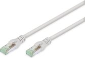 Digitus DK-1844-005 RJ45 Netwerkkabel, patchkabel CAT 8.1 S/FTP 0.50 m Grijs Vlambestendig, Folie afscherming, Afscherming gevlochten, Afgeschermd,