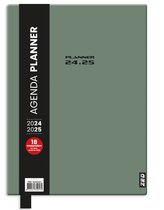 Verhaak - Planner 2024/2025 - Groen - Week op 2 pagina's - 18 maanden - Hardcover - A4 (29x21cm)