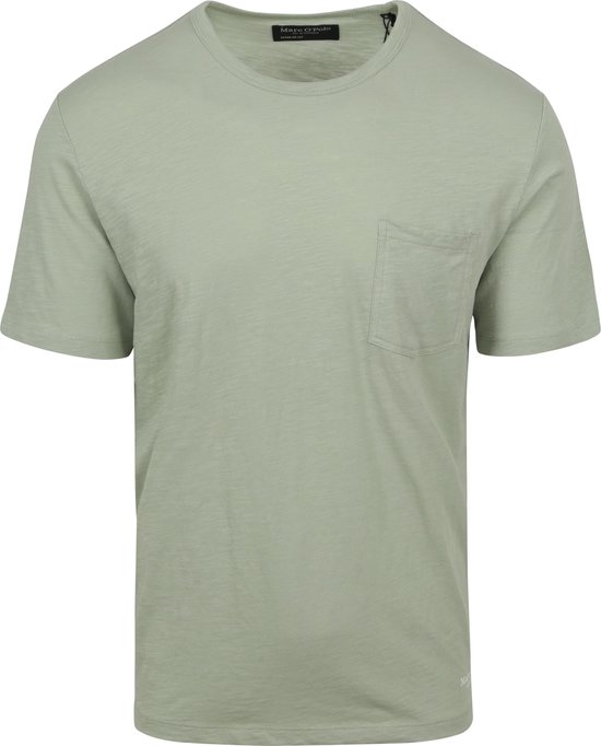 Marc O'Polo - T-Shirt Slubs Lichtgroen - Heren - Maat XL - Regular-fit