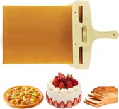 Sliding Pizzaschep, pizzaschep met antiaanbaklaag, 35 x 50 cm, perfect met handvat, vaatwasmachinebestendig