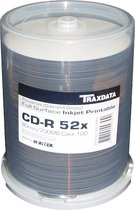 Traxdata CD-R 52x - Full Surface Inkjet Printable Pro Series (Diamond Glossy)