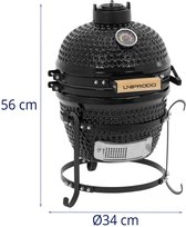 Keramische grill - Kamado - Diameter grillrooster: 27 cm - Uniprodo