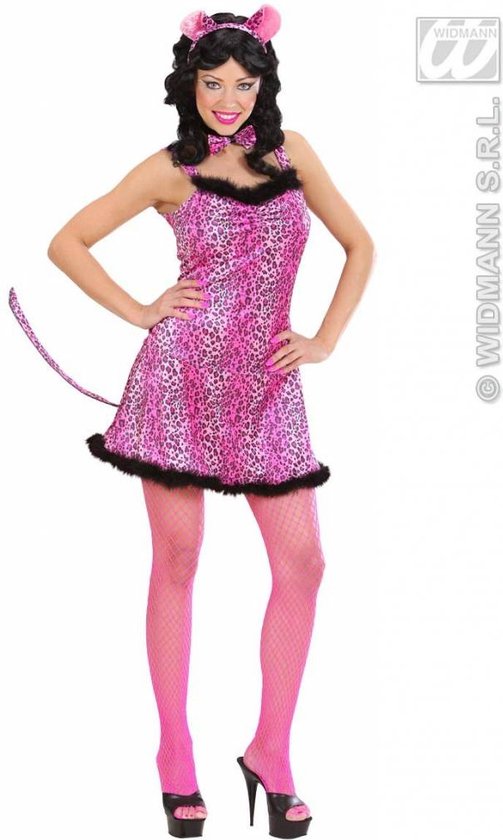 Sexy roze luipaard kostuum - Maatkeuze: Maat S