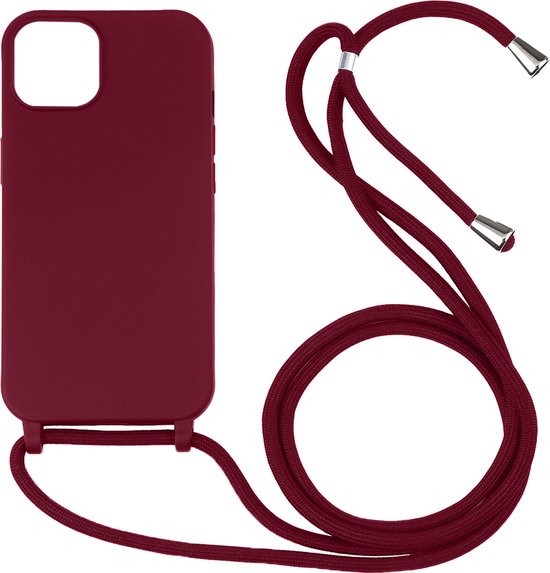 Hoesje geschikt voor Samsung Galaxy S21 - Backcover - Koord - Softcase - Flexibel - TPU - Rood