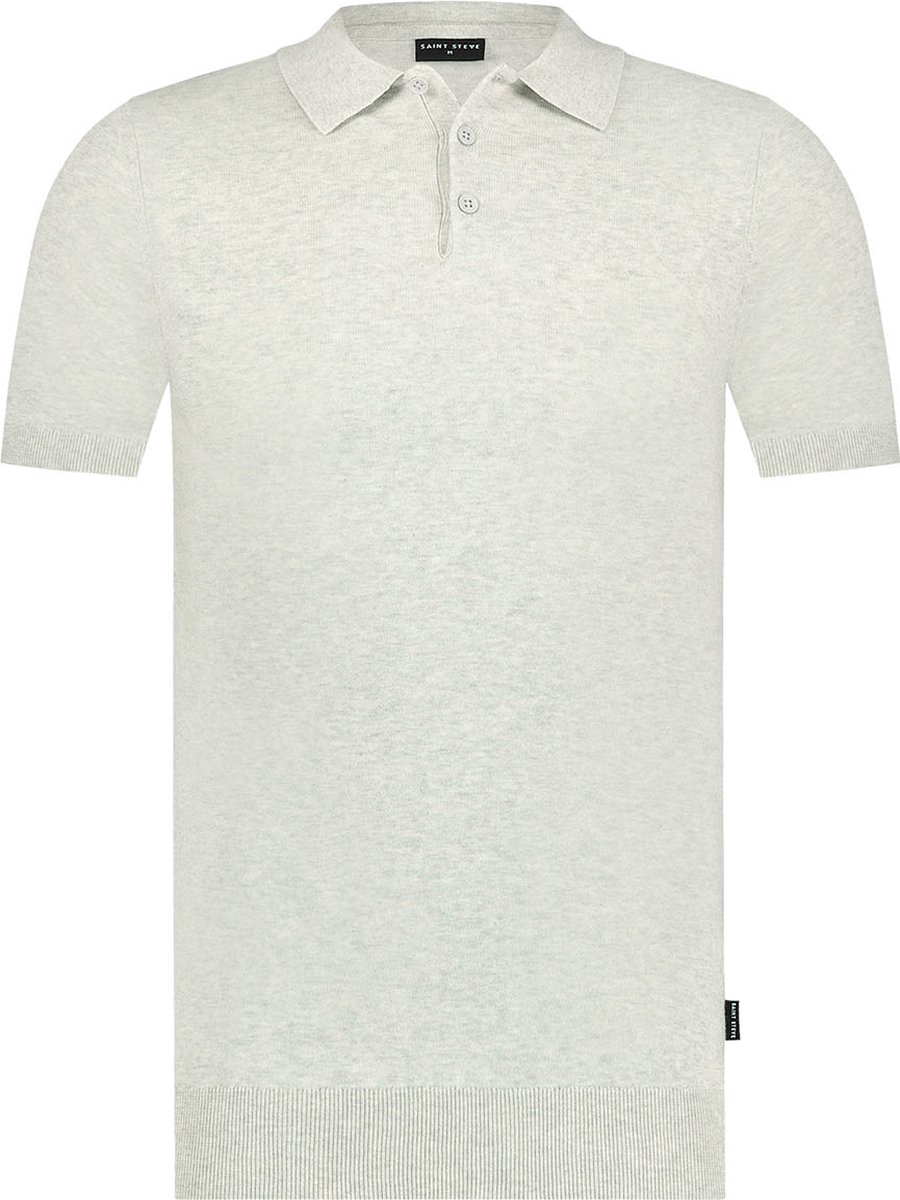 Saint Steve Chris Polo's & T-shirts Heren - Polo shirt - Lichtgrijs - Maat L