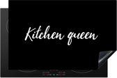 KitchenYeah® Inductie beschermer 81x52 cm - Kitchen queen - Keuken - Quotes - Spreuken - Vrouw - Kookplaataccessoires - Afdekplaat voor kookplaat - Inductiebeschermer - Inductiemat - Inductieplaat mat
