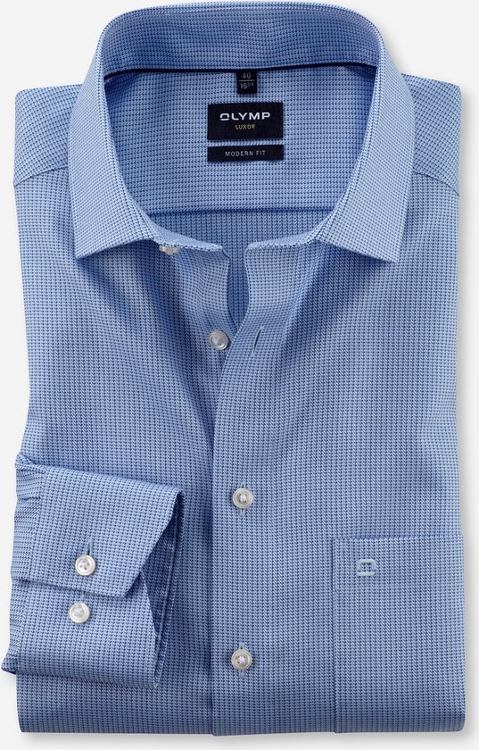 Olymp Business chemise manches longues Blauw 1228/54 Chemises 122854/11