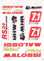 Sticker Set 10 Delig Rood - Geel (Malossi) Sponsor 339780