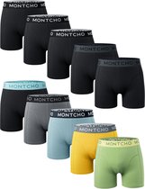 MONTCHO - Dazzle Series - Boxershort Heren - Onderbroeken heren - Boxershorts - Heren ondergoed - 10 Pack - Premium Mix Boxershorts - Mellow Shades - Heren - Maat XXL
