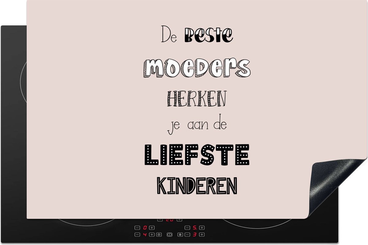 KitchenYeah® Inductie beschermer 80x52 cm - Moeder - Beste moeders - Spreuken - Mama - Kookplaataccessoires - Afdekplaat voor kookplaat - Inductiebeschermer - Inductiemat - Inductieplaat mat