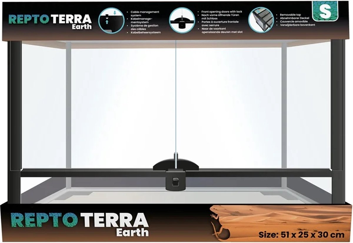 Repto Terra Earth 51x25x30cm - Terrarium op Prijzenvolger.com