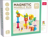 KEBO magnetisch speelgoed - magnetic tiles - magnetische tegels - magnetische bouwstenen - constructie speelgoed - montessori speelgoed - knikkerbaan 80pcs - KBKG-80