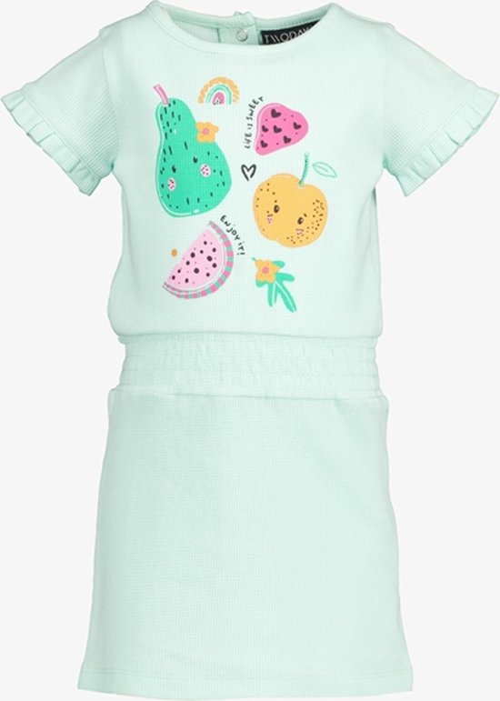 Robe fille TwoDay à volants vert menthe - Taille 122/128