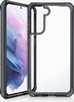 ITSkins SupremeClear Telefoonhoesje geschikt voor Samsung Galaxy S21 Plus Hoesje Hardcase Backcover Shockproof - Transparant / Zwart
