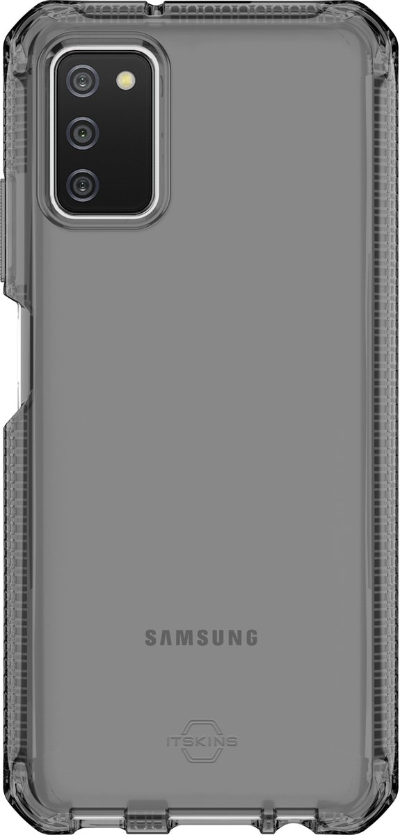 ITSkins Hoesje geschikt voor Samsung Galaxy A02s Telefoonhoesje Flexibel TPU | ITSkins SpectrumClear Backcover Shockproof | Schokbestendig Galaxy A02s Telefoonhoesje | Anti Shock Proof - Zwart