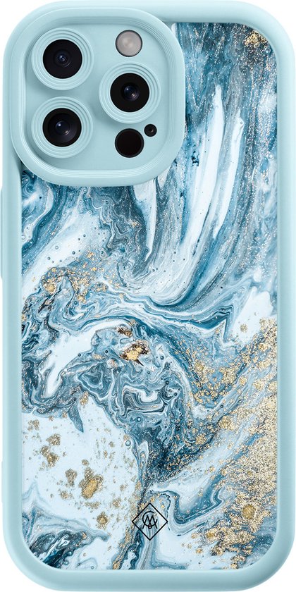 Casimoda® - Coque iPhone 15 Pro Max - Mer de marbre - Coque téléphone unie - TPU