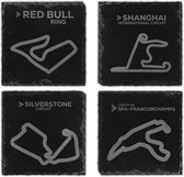 Formule 1 Circuit onderzetters- verschillende racebanen - Redbull ring - shanghai - silverstone - spa