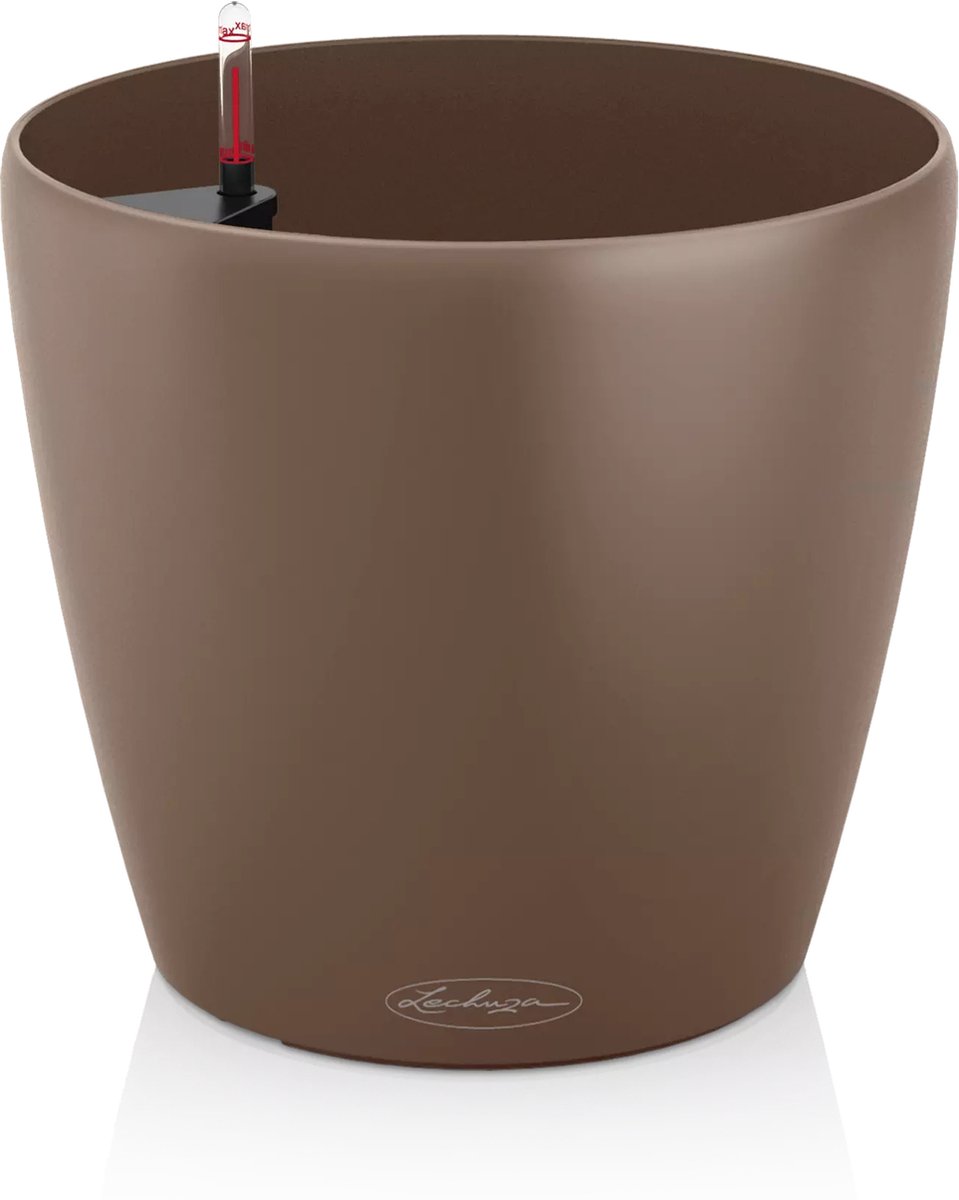 LECHUZA CLASSICO Color 21 - Plantenbak - met bewateringssysteem - ALL-IN-ONE set met LECHUZA-PON - muskaat