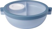 Mepal Vita bento lunchbowl – 5 vakken waarvan 3 uitneembare bakjes – Bento box – Salade lunchbox – Nordic blue