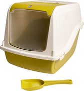 Toilette Pour Chat Sybil Avec Filtre & Pelle 57x38x38cm mustard
