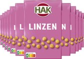 HAK Linzen in Pak 12x 380gram - Lekkere bite en rijk aan eiwitten. Vegan - Plantaardig - Vegetarisch - Peulvruchten - Groenteconserven
