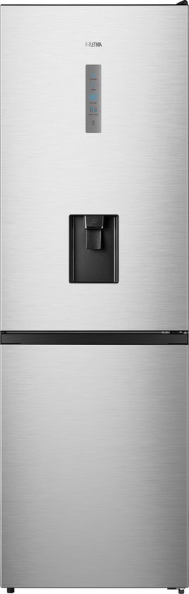 ETNA KCV286WRVS- Vrijstaande Koel-vriescombinatie - 186 cm - RVS - Waterdispenser - No Frost