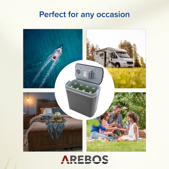 AREBOS Koelbox - Koelbox Elektrisch 12V 230 Volt - Koelbox Auto - 20L - Antraciet van AREBOS — afbeelding 5