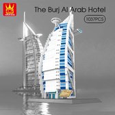 Wange 5220 Architect Burj Al Arab Hotel in Dubai - 1307 bouwstenen - Compatibel met grote merken - Bouwdoos