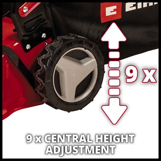 Einhell Benzine Grasmaaier GC-PM 46/5 S - 132 cm³ - 2 kW - 4-takt - Maaibreedte: 46 cm - Aanbevolen gazonoppervlakte: tot 1400 m² - 65 L opvangbak - Maaihoogte: 25-80 mm — afbeelding 2
