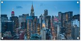 Tuinposter New York - Skyline - Empire State Building - 80x40 cm - Wanddecoratie Buiten - Tuinposter - Tuindoek - Schuttingposter - Tuinschilderij