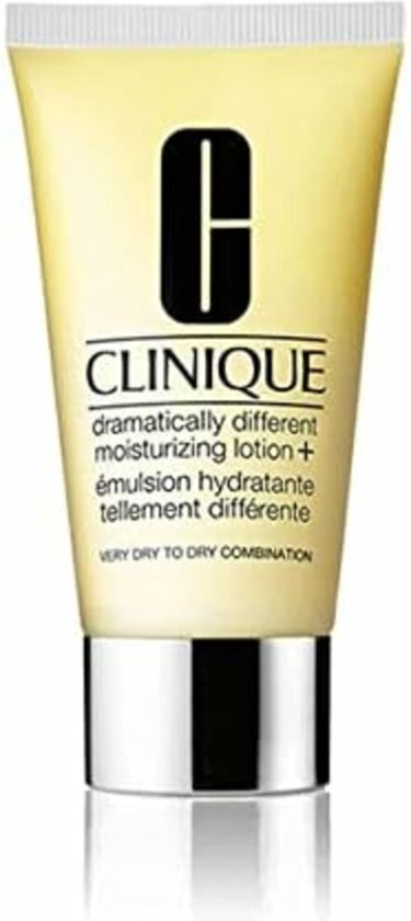 Gele tube Clinique Dramatically Different Moisturizing Lotion+ met zilveren dop.