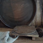 Table à baïonnette en bois authentique/ancienne étagère à baïonnette en bois