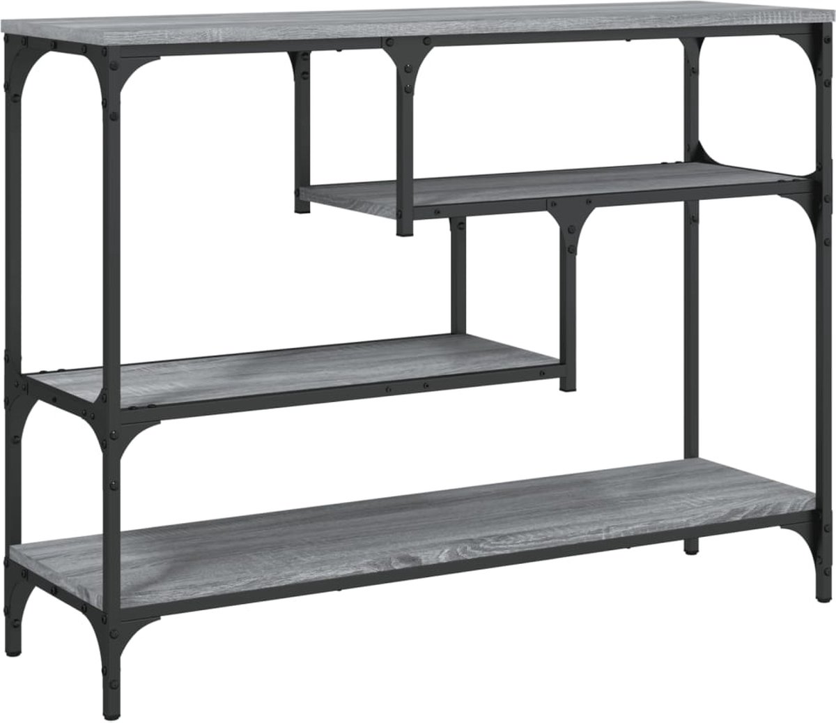 vidaXL Wandtafel - 100x30x75 - cm - bewerkt - hout - grijs - sonoma - eikenkleurig