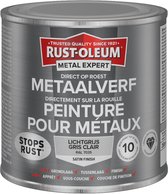 Rust-Oleum Metal Expert Direct Op Roest Metaal Verf Zijdeglans 250ml - RAL 7035