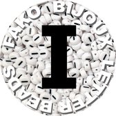 Fako Bijoux® - Letterkralen Rond I - Letter Beads - Alfabet Kralen - Klinkers - Sieraden Maken - 7mm - 250 Stuks - Wit