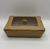 KURTT - 100 Stuks - Catering - Cateringdozen - met video - Take Away - BIO - broodjeszaak - milieuvriendelijk - wegwerp - food verpakking - KRAFT - Maat M