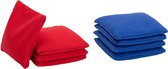 Wicked Wood Games - Officiële Cornhole Bags - Granulaat gevuld - Blauw/Rood - 2x4 stuks - 420gr - ACL Approved