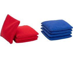 Wicked Wood Games - Officiële Cornhole Bags - Granulaat gevuld - Blauw/Rood - 2x4 stuks - 420gr - ACL Approved