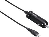 Hama Autolader - 12W Auto oplader Micro USB - Oplaadkabel - Beveiliging - Geschikt voor Smartphone, Tablets - 1 meter - Zwart