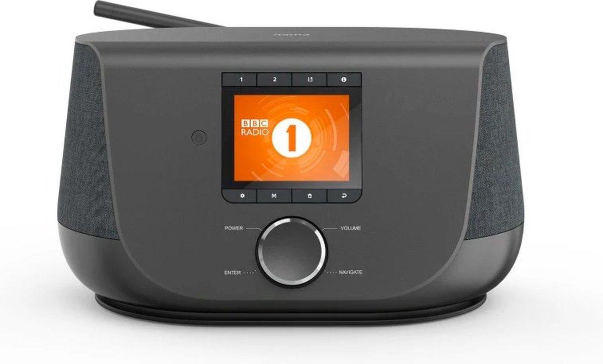 Hama Radio FM, DAB+, DAB, Internet Bluetooth, WiFi, AUX, Internetradio Zwart