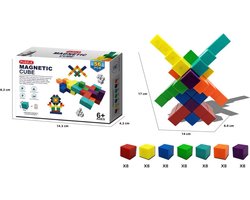 Magneetfeest - Magnetisch speelgoed - Magnetische blokken - 2 cm - 56 stuks - Magnetic blocks - Montessori - STEM - Educatief Speelgoed - Magnetic toys - Open einde - Magneet speelgoed
