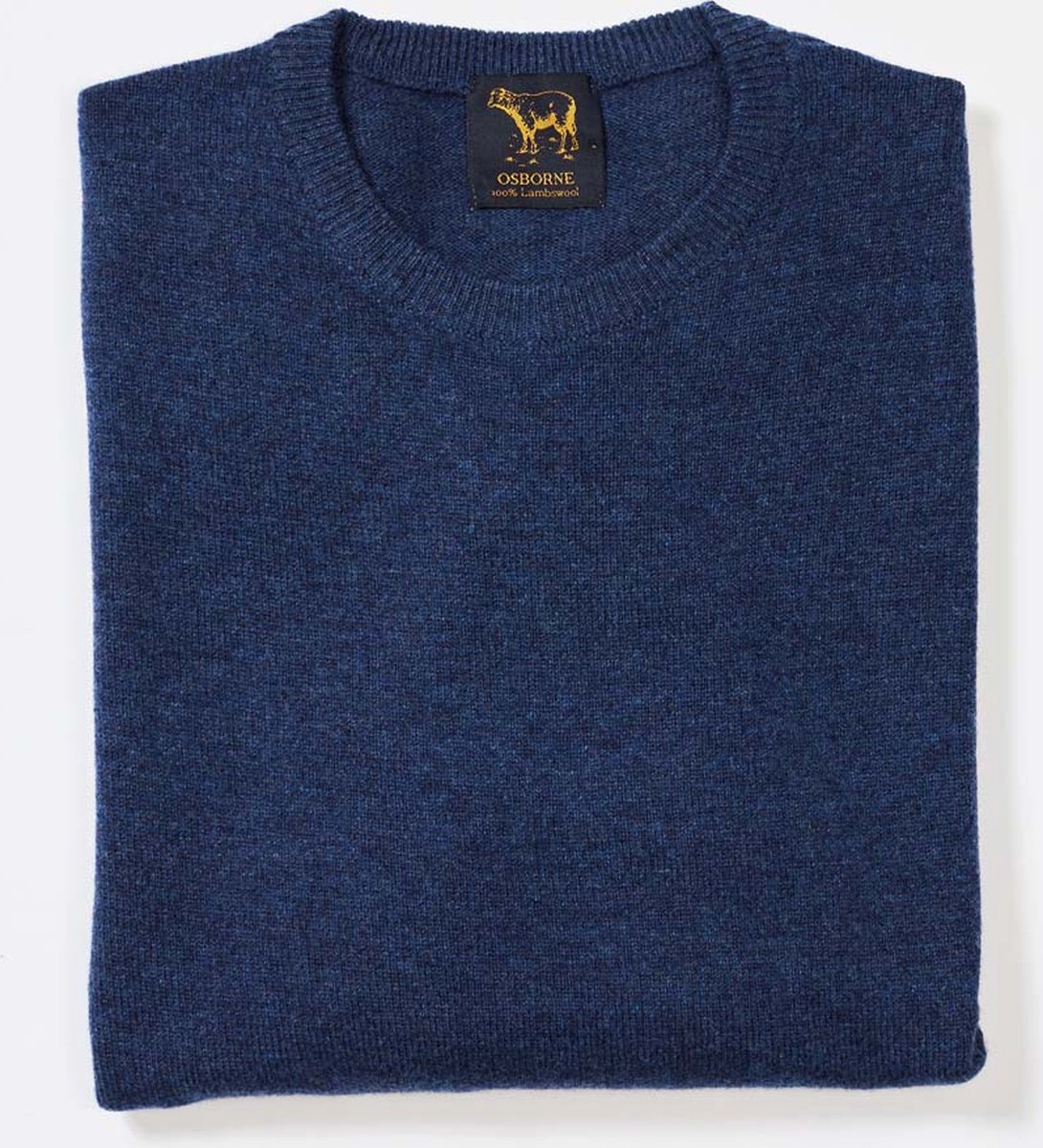 Osborne Knitwear Trui met ronde hals - Sweater heren in Lamswol - Pullover Heren - Rhapsody - L