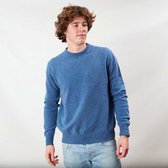 Osborne Knitwear Trui met ronde hals - Sweater heren in Lamswol - Pullover Heren - River - XL