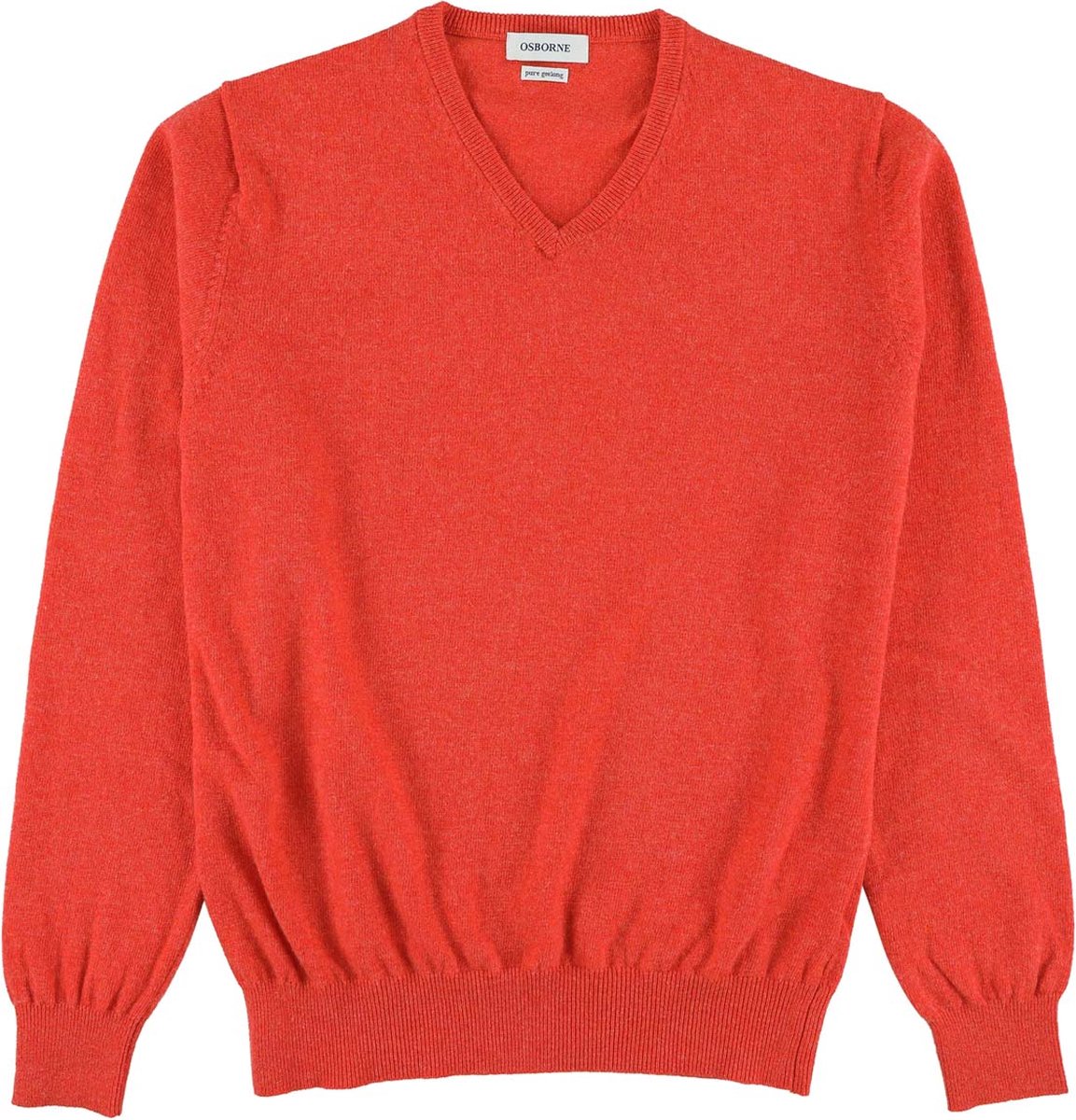 Osborne Knitwear Trui met V hals - Geelong wol - Inferno - L